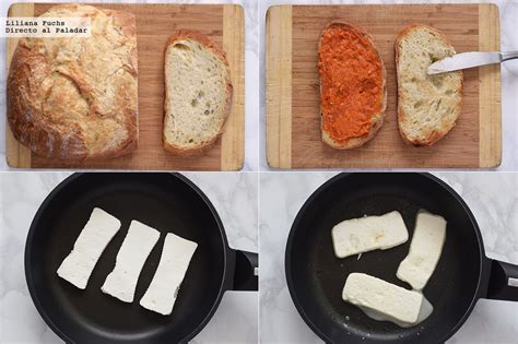 Tosta de sobrasada y queso a la plancha Receta de cocina fácil sencilla y deliciosa