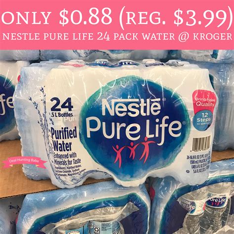 Only 088 Regular 399 Nestle Pure Life 24 Pack Water Kroger