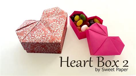 折り紙ハートボックス2 💖 Origami Heart Box Ii Youtube