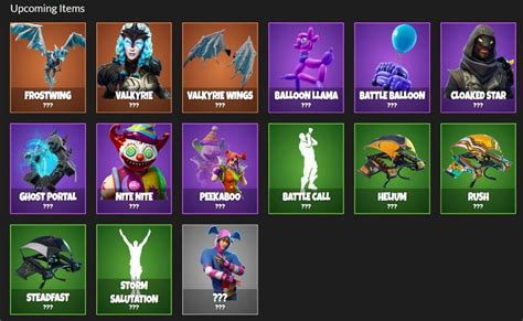 Upcoming item sets png icons reminders shop history. 'Fortnite' Leak Reveals Tons of New Cosmetic Items Coming Soon