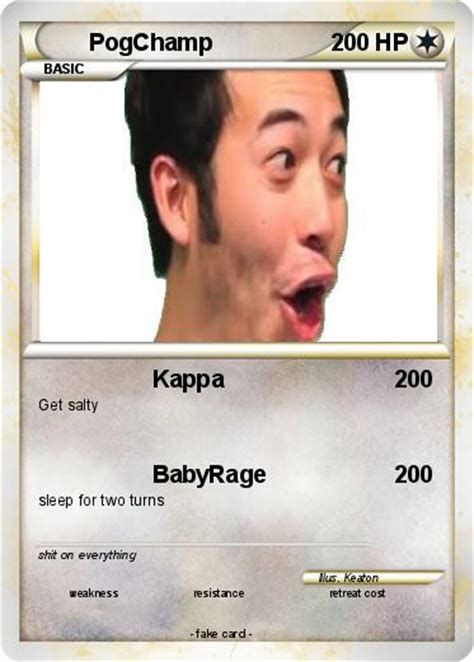 Pokémon Pogchamp 1 1 Kappa My Pokemon Card