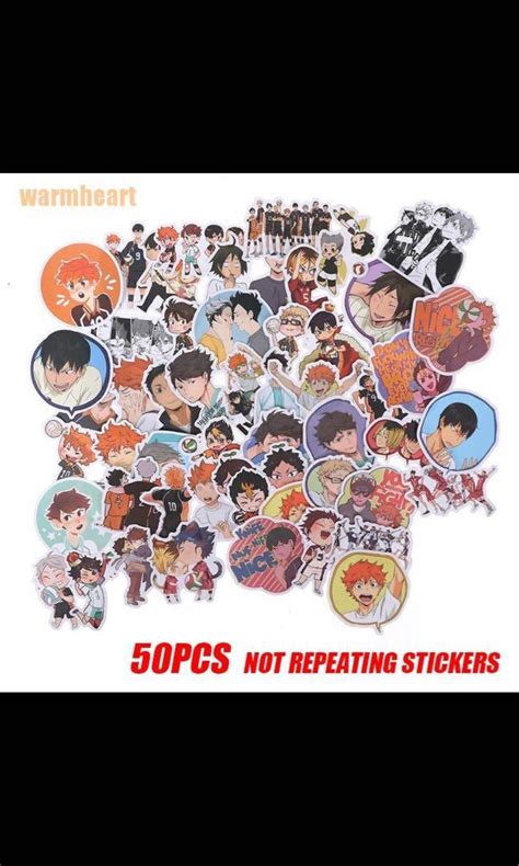 Haikyuu Sticker Pack 50pcs Hobbies And Toys Stationery And Craft