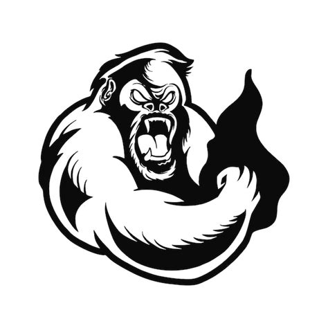 Premium Vector Gorilla Kong Character Vector Illustration Tshirt Design