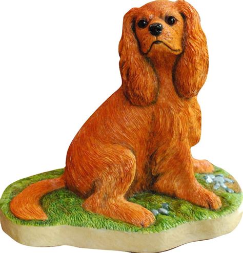 Ruby Cavalier King Charles Spaniel Sitting Figurine Gift A Etsy