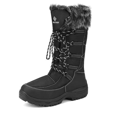 dream pairs women s winter waterproof warm mid calf snow boots outdoor hiking snow boots maine