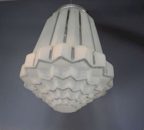 Art Deco Frosted Ceiling Light Art Furniture