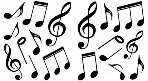 Music Notes Black And White Music Notes Symbols Clipart Wikiclipart
