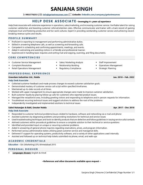 Help Desk Associate Resume Examples And Template With Job Winning Tips
