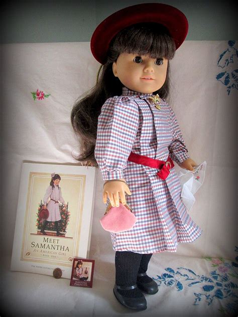 american girl samantha doll pleasant company vintage 1986 tagged dress with all accessories