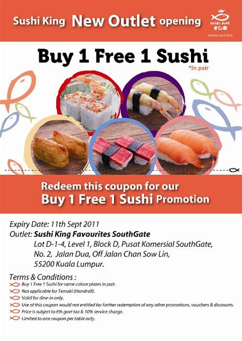 Sushi king ramadhan buffet all sushi king malaysia rm39 90. BestLah: Sushi King - Buy 1 FREE 1 Sushi Promo