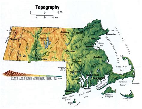 Rhode Island Topographic Map