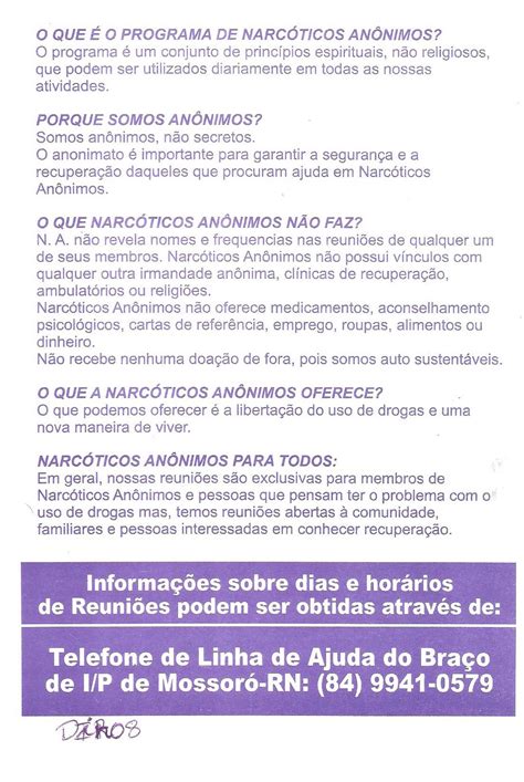 Reuniões De Narcóticos Anônimos
