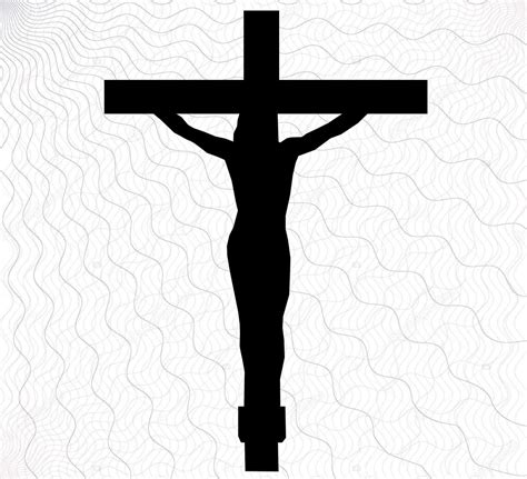 Jesus Christ On Cross Svg Jesus Clipart Cross Cut Files For Etsy