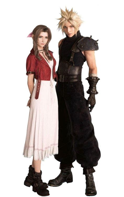 Ff7 Remake Aerith And Cloud Side By Side Final Fantasy Vii Final