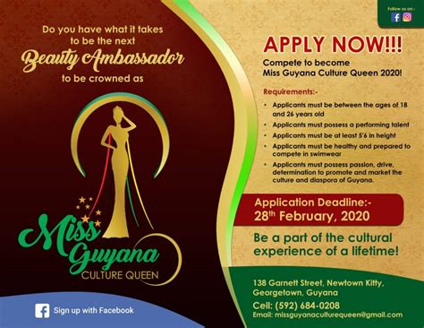 guyana to host first ever miss guyana culture queen pageant guyana chronicle