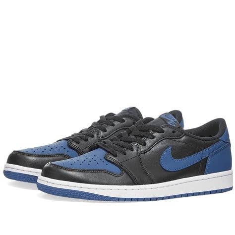 Air Jordan 1 Retro Low Og Black Mystic Navy And White End De