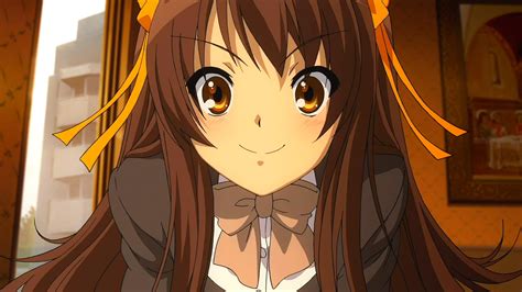 Girl With Brown Hair Wearing School Uniform Anime Character Hd