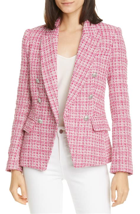 Lagence Kenzie Tweed Blazer In Pink Lyst