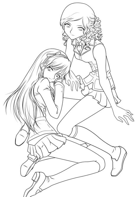 Girlfriend Anime Coloring Pages For You