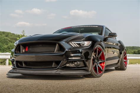 Shadow Black Mustang Gt With Red Color Accents Rmustang