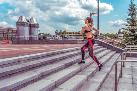 Fitness Woman Jogging In The Morning Active Lifestyle Girl Athlete
