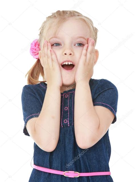 Close Up Of A Little Girl Surprised Stock Photo By ©lotosfoto1 64987211
