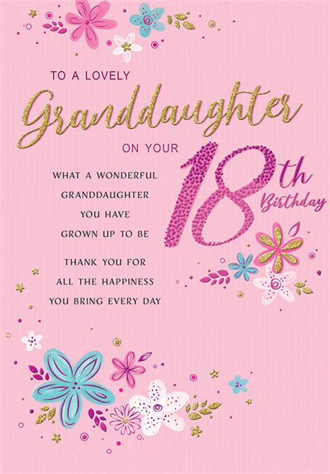 Granddaughter 18th Birthday Card Debs Cards