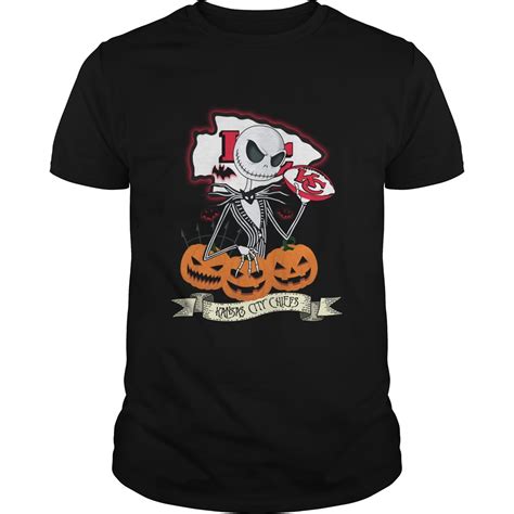 Nfl Halloween Kansas City Chiefs Jack Skellington T Shirt Teenavisport