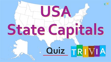 Usa States And Capitals Triviaquiz Youtube