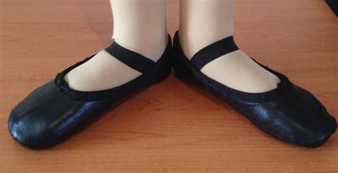 Adult Black Leather Split Sole Ballet Shoes Broadwaydance