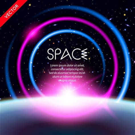 Beautiful Space Circles Background Vectors Eps Uidownload