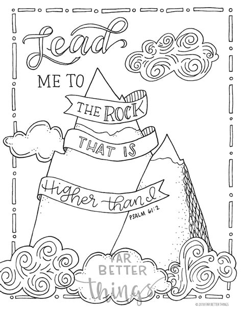 Bible Verse Coloring Page Psalm 612 Printable Coloring Etsy