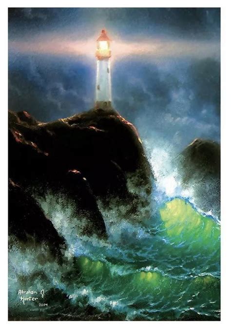 Us Seller 40x30cm Lighthouse On Cliff Waves Diamond Painting Kit