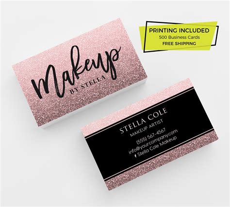 Editable Business Card Lashes Business Branding Red Business Card