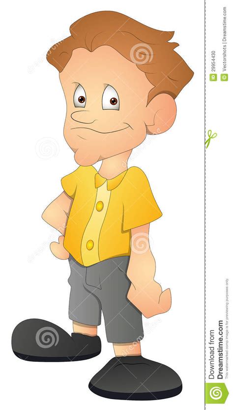 Teen Boy Cartoon Character Vector Illustration Stock