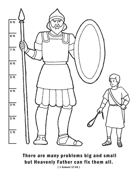 ️david And Goliath Printable Coloring Pages Free Download