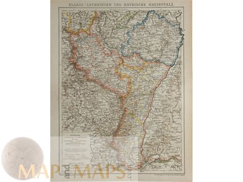 Alsace Lorraine Old Map France Germany By Meyer 1905