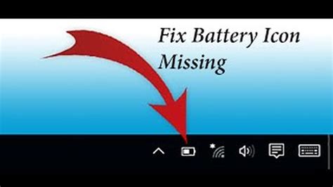 How To Fix Battery Icon If Disappeared From Notification Area In Window