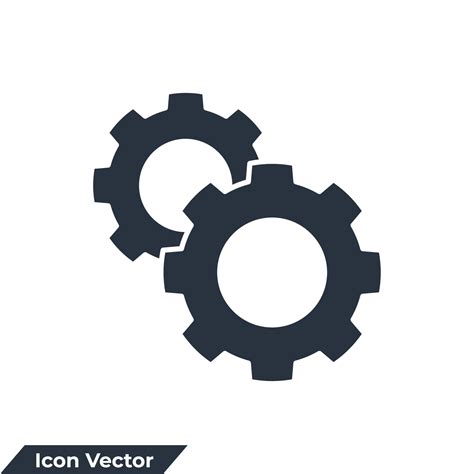 Processing Icon Logo Vector Illustration Cogwheel And Process Symbol