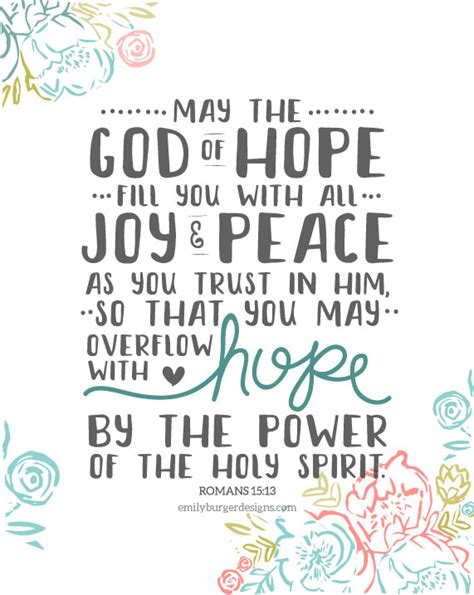May The God Of Hope Fill You With All Joy And Peace As You Trust In Him