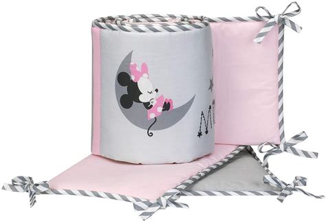 Brandnew Lambs And Ivy Disney Baby Minnie Mouse 4 Piece Crib Bumper Pink