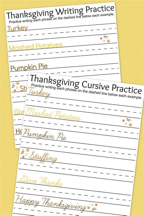 Handwriting practical pages math worksheet extraordinary nelson worksheets image inspirations cursive letters practice sheets. Thanksgiving Writing Practice Worksheets - A Mom's Take