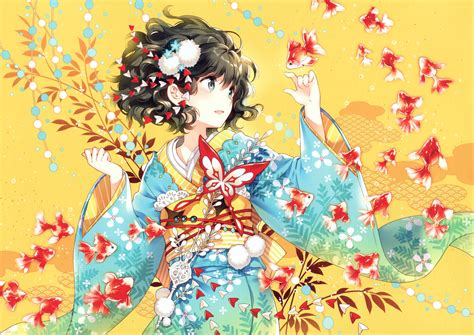 Anime Anime Girls Kimono Wallpapers Hd Desktop And