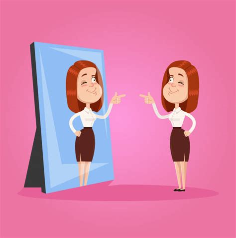 Woman Looking In Mirror Illustrations Royalty Free Vector Graphics