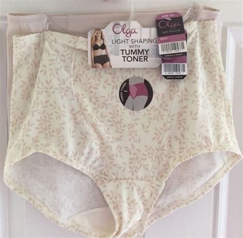 2 Olga Light Shaping Tummy Toner Shapewear Briefs Panties 23344 New