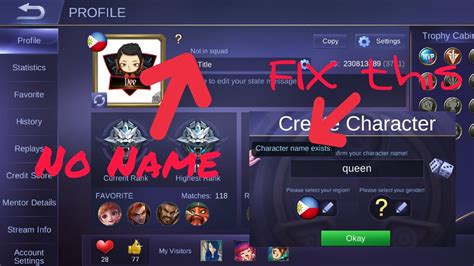 Mobile Legends|Blank Name fix username already exist (tagalog) - YouTube