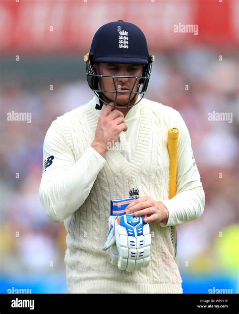 England S Jason Roy Walks Off The Pitch After Being Dismissed During Day Five Of The Fourth