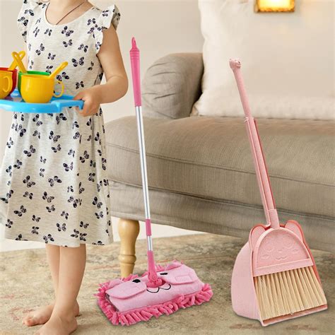 Mop Kids Broom And Dustpan Set House Cleaning Ts Mini Dustpan And