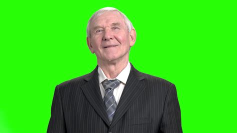 Portrait Of Grandpa In Suit Happy Successful Stock Footage Sbv
