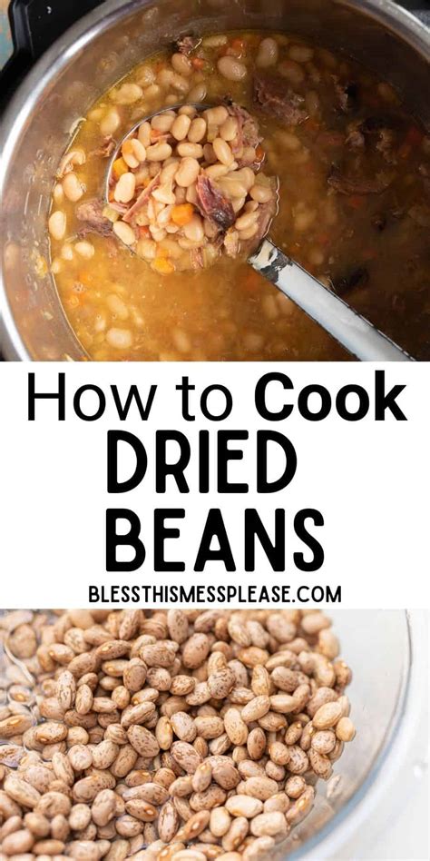 learn how to cook dried beans on the stove crock pot or instant pot